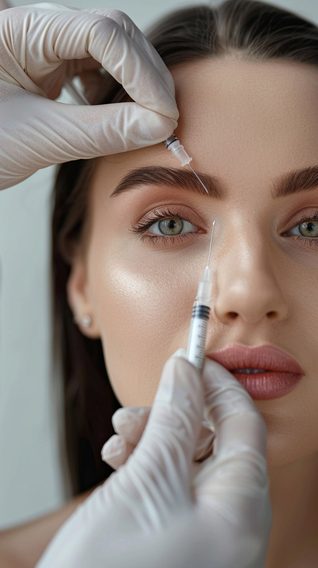 Woman receiving a cometic injection